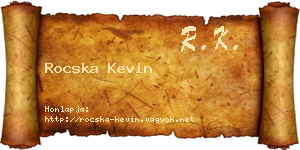 Rocska Kevin névjegykártya
